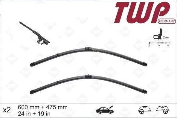 3G1998001 Silecek Süpürgesi SOL & SAĞ Set - Passat 2015->