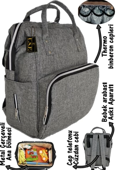uğurböceğiçocuk 3600.10 Anne Bebek Bakım Çantası Sırt Çantası - 2