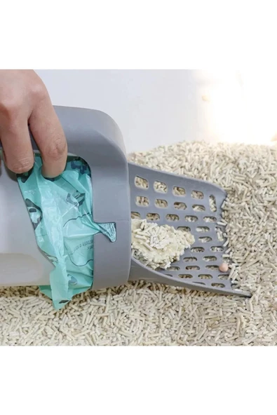 Yeni Nesil Kedi Kumu Küreği ve 4'lü kaka poşeti hediyeli - Resim 5