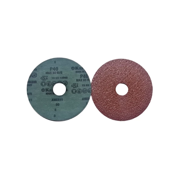 Karbosan AWER11 V115 40 Kum Vulkanize Fiber Zımpara | Dayanıklı ve Uzun Ömürlü Zımparalama | 10 ADET