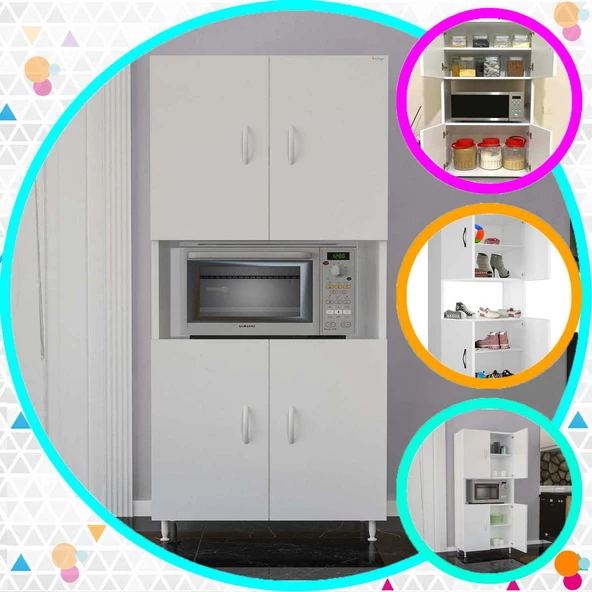 MODİLAYN ARZU 68,6 x 130 cm Fırın Bölmeli Mutfak & Banyo Dolabı - Resim 3