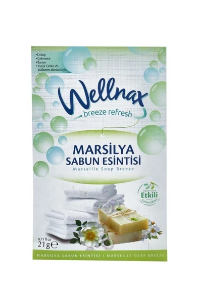 Wellnax breeze refresh Dolap Ve Çekmece Kokusu Marsilya Sabun Esintisi Kesesi