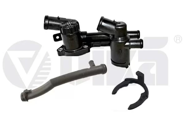 03F121111AKIT Termostat Yuvası & Borusu Komple 80C-89C - Golf-Jetta-Passat-Polo-Fabıa-Rapıd-Yetı-Ibıza-Cordoba-A1-1.2 Lt