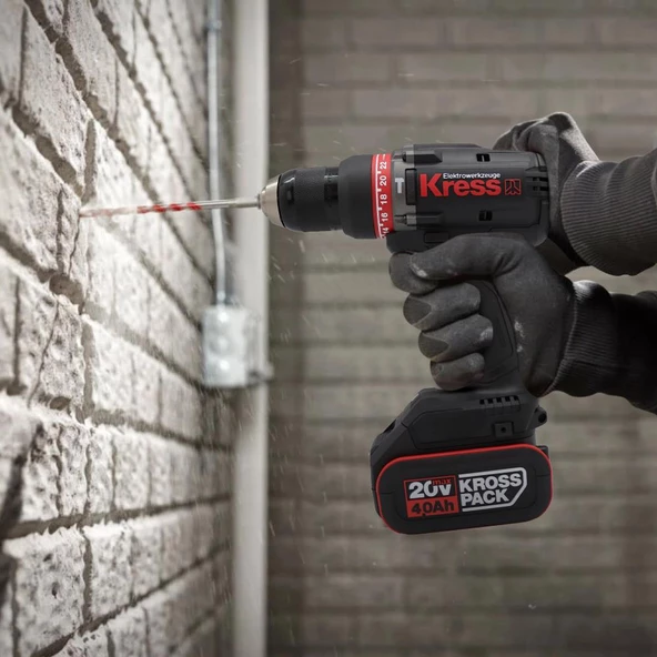 Kress Kuc31.91 20Volt Kömürsüz Profesyonel Şarjlı Darbeli Matkap (Akü Dahil Değildir) - 8