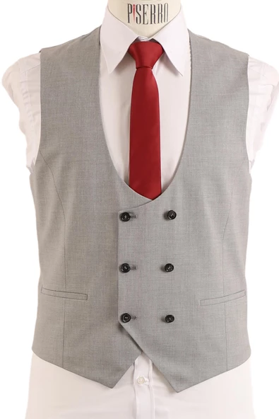 Yelekli Takım Elbise Slim Fit - 2