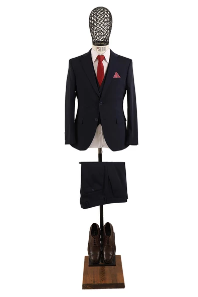Yelekli Takım Elbise Slim Fit - 2