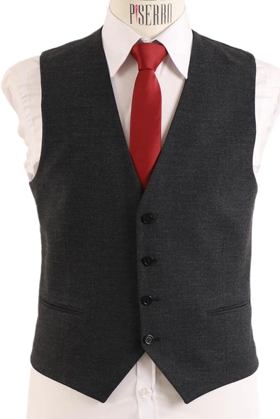 Yelekli Takım Elbise Slim Fit - 6