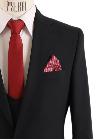 Yelekli Takım Elbise Slim Fit - 3