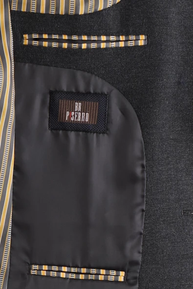 Yelekli Takım Elbise Slim Fit - 8