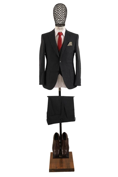 Yelekli Takım Elbise Slim Fit - 2
