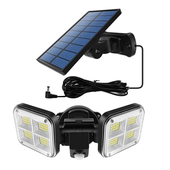 Alfalink Dış mekan için Solar Aydınlatma 120 LED, hareket sensörlü, IP65 su geçirmez,bahçe,şarjlı duvar lambası - Resim 4