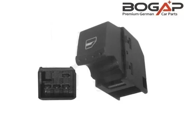 6Y0959855 Cam Açma Kolu Anahtarı Tekli 4 Fiş - Fabıa 2000-2008