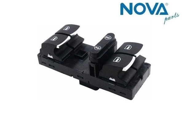 7P6959857 Cam Açma Anahtarı 4'lü Krom - Touareg 2011-2014 - Sharan-Alhambra 2011-2016-Touran 2011-2015