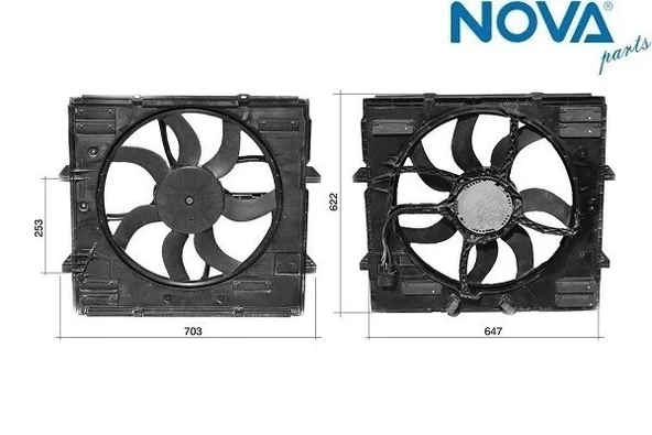 2H0121203K Fan Motoru & Çerçevesi Set - Amarok 2010-2016