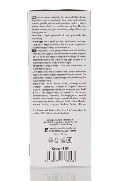 Pierre Cardin Güneş Sonrası Krem 150 ml / After Sun Cream - 11