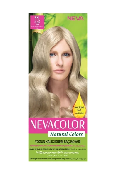 Nevacolor Natural Colors 11 Fildişi - Kalıcı Krem Saç Boyası Seti
