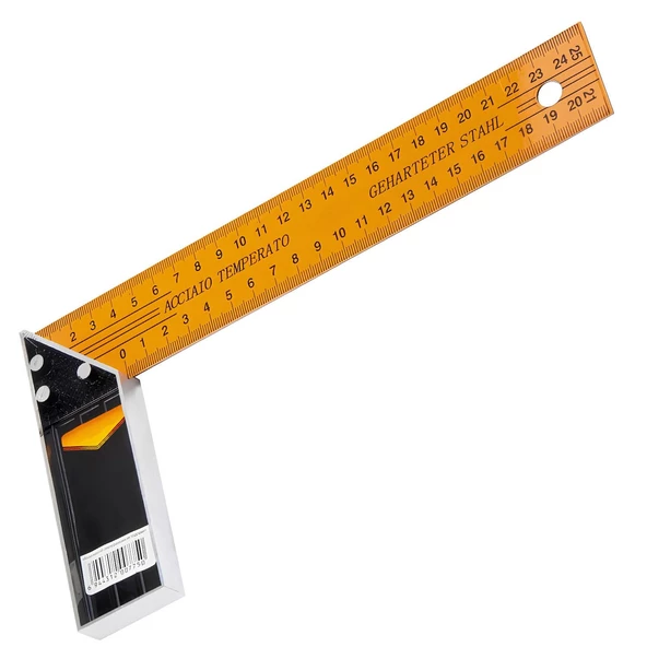 Alüminyum L Gönye Sarı Gönye Cetvel Kaynak Kaynakçı Marangoz Gönyesi 250 mm - 4