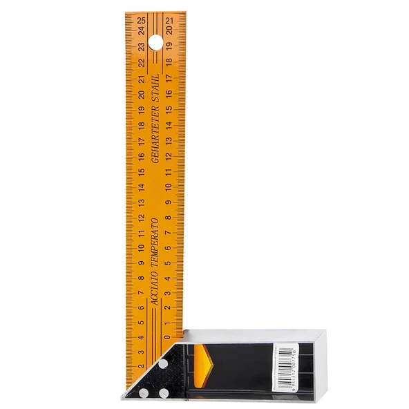 Alüminyum L Gönye Sarı Gönye Cetvel Kaynak Kaynakçı Marangoz Gönyesi 250 mm - 5
