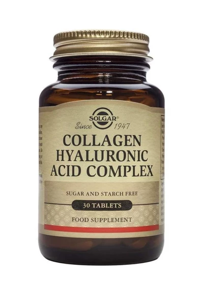 SOLGAR HYALURONIC ACID COLLAGEN COMPLEX 30 TABLET