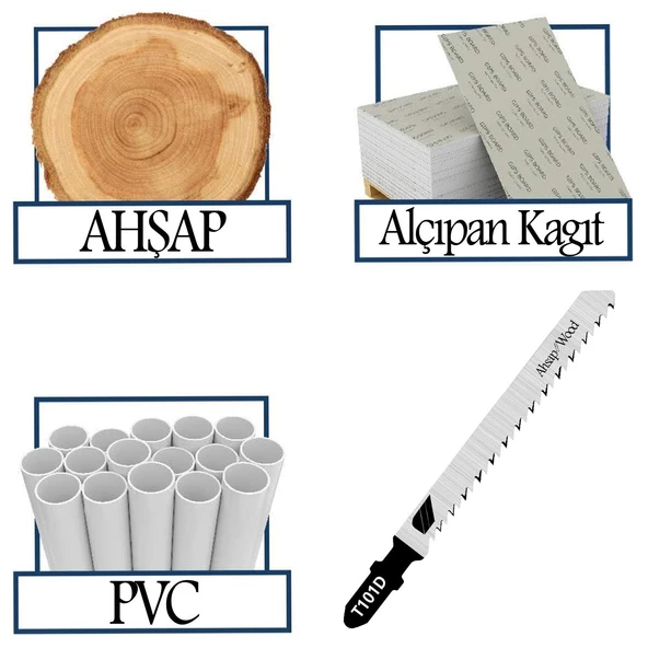 Ahşap Kesim Dekupaj Testere Bıçağı Bıçak T101D - 4
