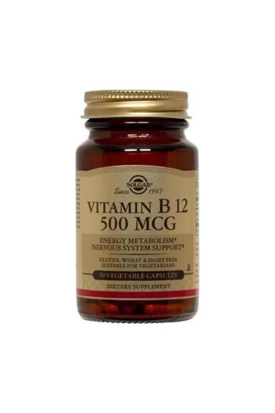 SOLGAR VITAMIN B12 500 MCG 50 CAPSÜL - Resim 2