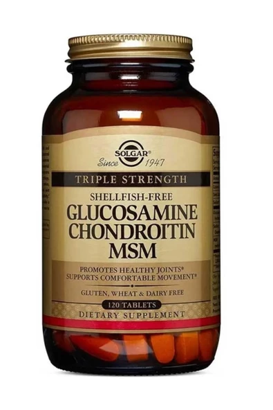SOLGAR GLUCOSAMINE CHONDROITIN MSM 120 TABLET