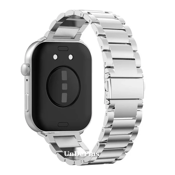 Huawei Watch Fit 4/Fit 4 Pro/Fit 3 Kordon Klipsli Metal Kordon 04 +Kısaltma Aparatı (Fit/Fit2 Uyumlu Değildir) - 8