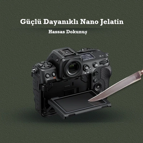 Tfy Store Canon Eos 60D/600D Uyumlu 3 Adet Fotograf Makinesi Için Lcd Ekran Koruyucu Nano Jelatin - 3