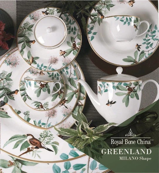 Lucky Art Royal Canterbury Greenland 72 Parça Yemek Takımı - 2