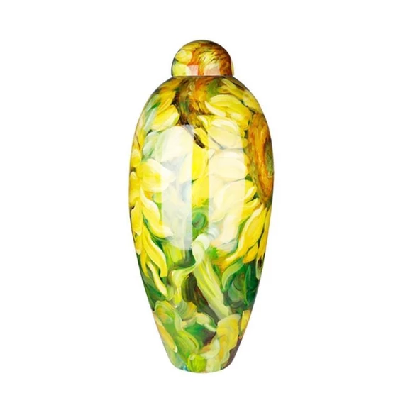 Lucky Art  Ayçiçek Desen Kapaklı Küp 48 cm ürün görseli