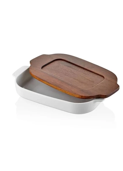 The Mia Woody Kapaklı Fırın Kabı 36x22 cm - 2