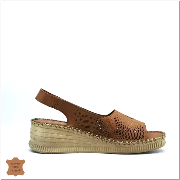 Janestt Kadın Hakiki Deri Konford Taban Sandalet 107-1163 - 3