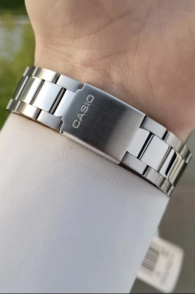 Casio CSISTE48 Kadranı Beyaz Kordonu Gümüş Renk Hediye Paketli Erkek Kol Saati - Resim 5