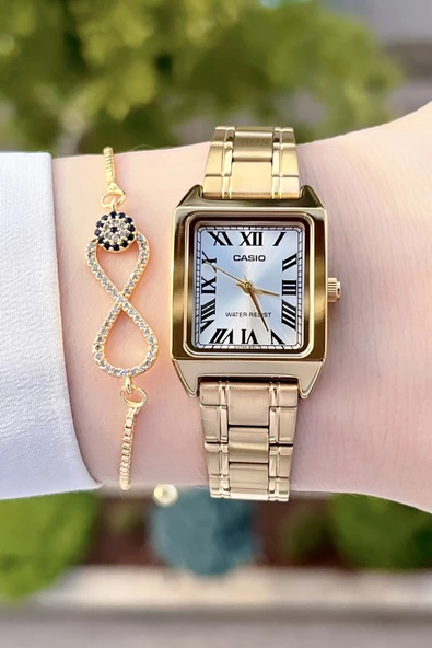 Casio CSISTE68 Gold Renk Hediye Paketli Kadın Kol Saati - Resim 3