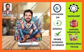 Para Babası Karikatür Biblo,Sevgiliye Hediye,Doğum Günü Hediyesi