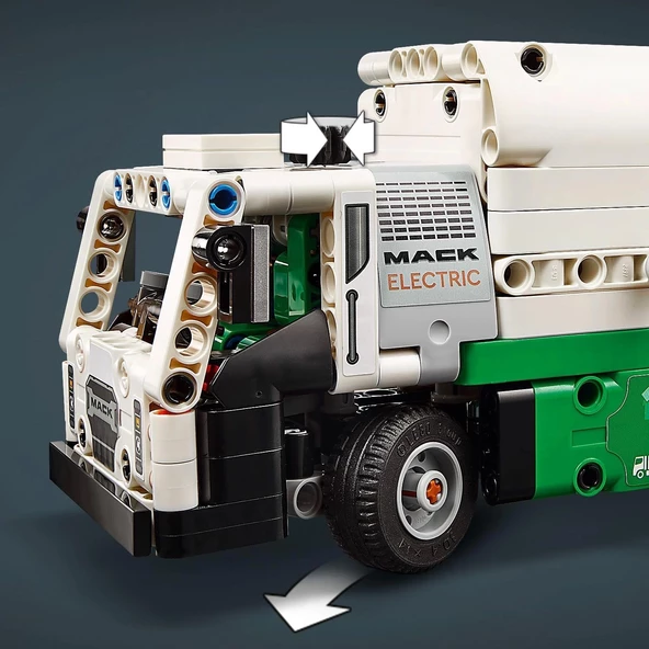 LEGO Technic Mack® LR Electric Çöp Kamyonu 42167-8 Yaş ve Üzeri Çocuklar için Geri Dönüşüm Temalı Koleksiyonluk Yaratıcı - 3
