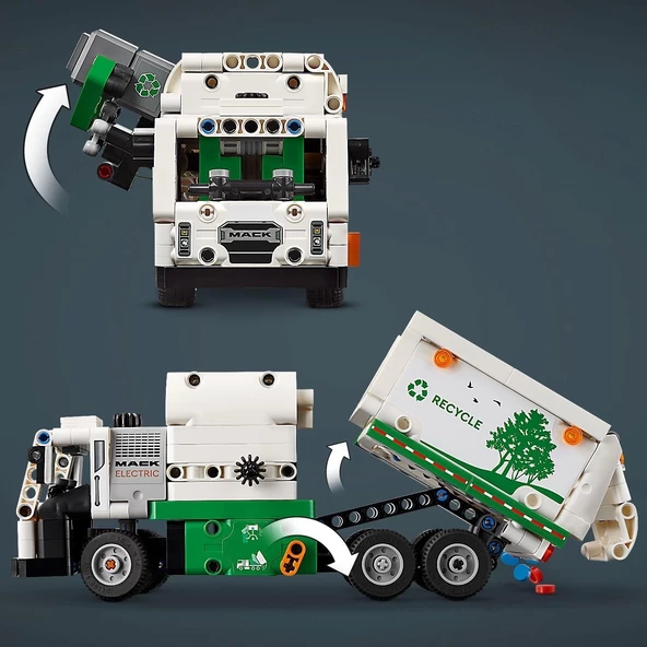 LEGO Technic Mack® LR Electric Çöp Kamyonu 42167-8 Yaş ve Üzeri Çocuklar için Geri Dönüşüm Temalı Koleksiyonluk Yaratıcı - 2