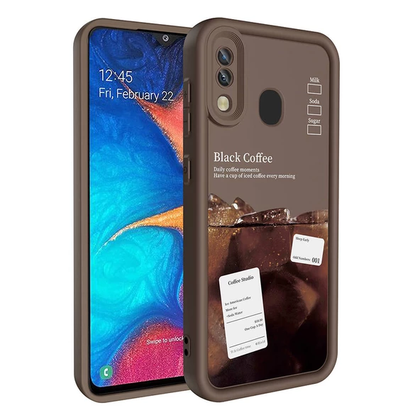 Galaxy A30 Uyumlu LYO Kılıf Kamera Korumalı Baskılı Arka Yüzey Zore Klas Kapak