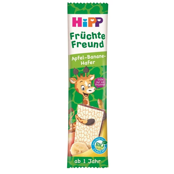 Hipp Organik Yulaflı Elmalı Muzlu  Meyve Barı 23 Gr