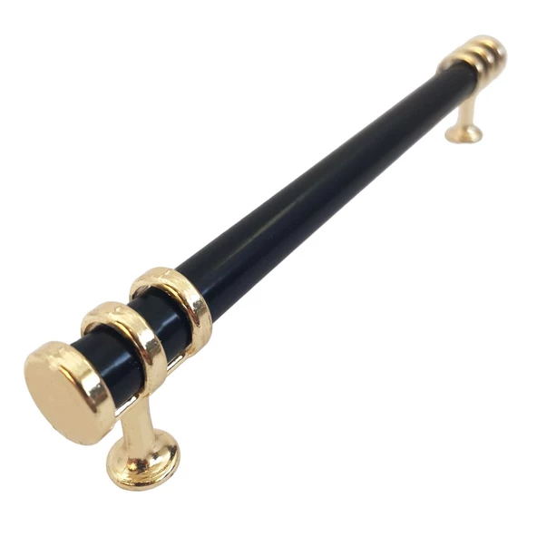 15 Adet Sarmaşık Kulp Siyah Altın Gold 160 mm Kulp Mobilya Mutfak Dolabı Çekmece Dolap Kapak Kulpu Kulbu Metal Kulpları - 5