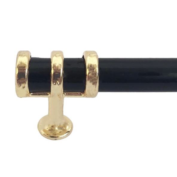Sarmaşık Kulp Siyah Altın Gold 160 mm Kulp Mobilya Mutfak Dolabı Çekmece Dolap Kapak Kulpu Kulbu Metal Kulpları - 4