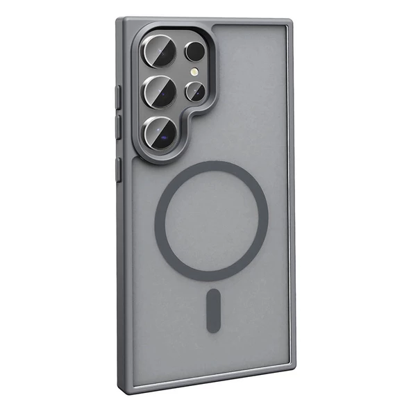 Galaxy S24 Ultra Kılıf Magsafe Şarj Özellikli Mat Arka Yüzey Zore Sio Kapak - Resim 5