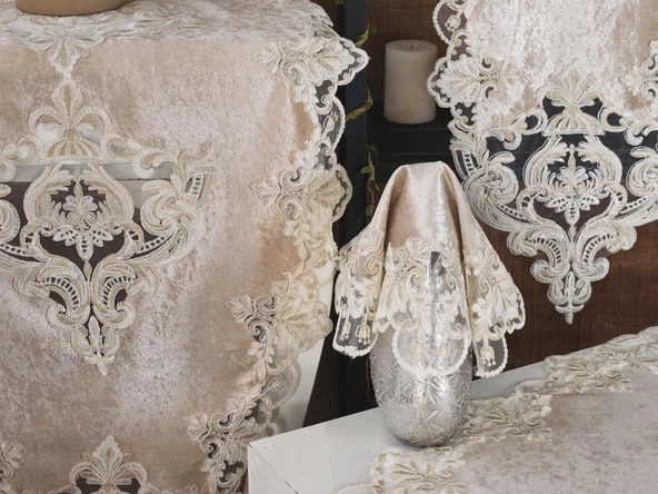 Miray Kadife Salon Takımı 5 Parça - 3
