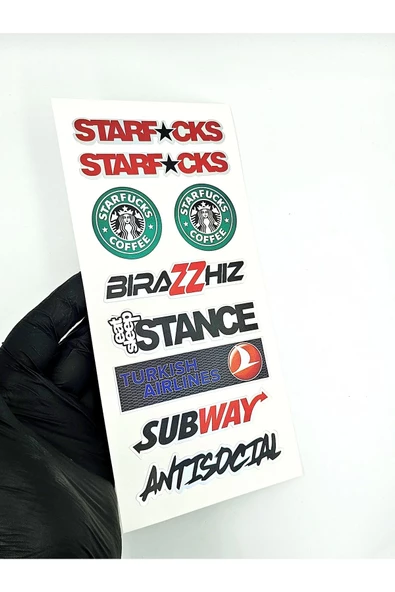 Starf CKS - StarFucks Coffee - Stance - Subway -Turkısh Hepsi bi Arada Hologramlı Çoklu Sticker - 2