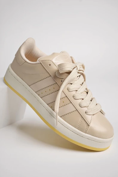 Muggo KAMPUS Garantili Kadın Ortopedik Günlük Bağcıklı Yürüyüş Koşu Sneaker Spor Ayakkabı - 5