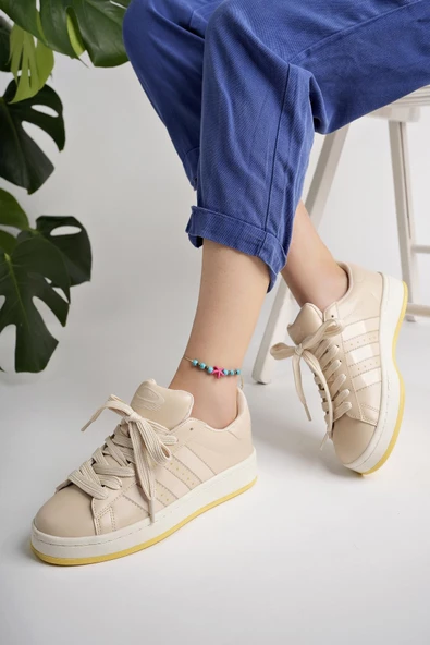 Muggo KAMPUS Garantili Kadın Ortopedik Günlük Bağcıklı Yürüyüş Koşu Sneaker Spor Ayakkabı - 8