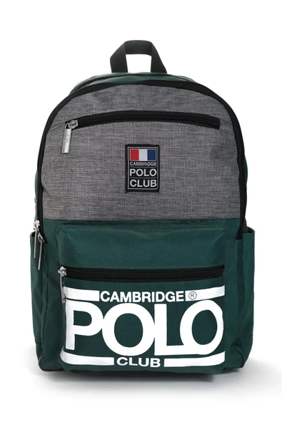 Cambridge Polo Club Street Style Dört Bölmeli Unisex Okul Sırt Çantası Yeşil / CPO4016.032