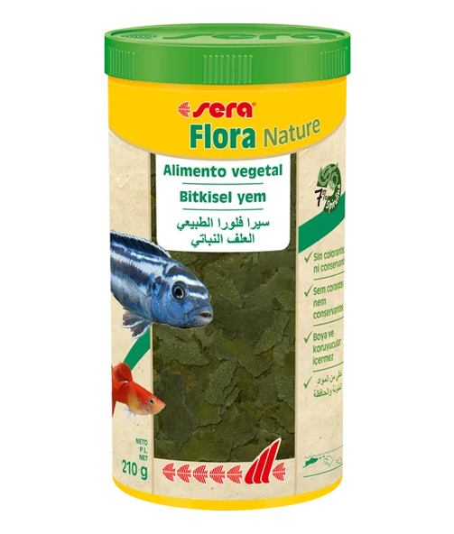 Sera Flora Nature Bitkisel Balık Yemi 1000 ml - 3
