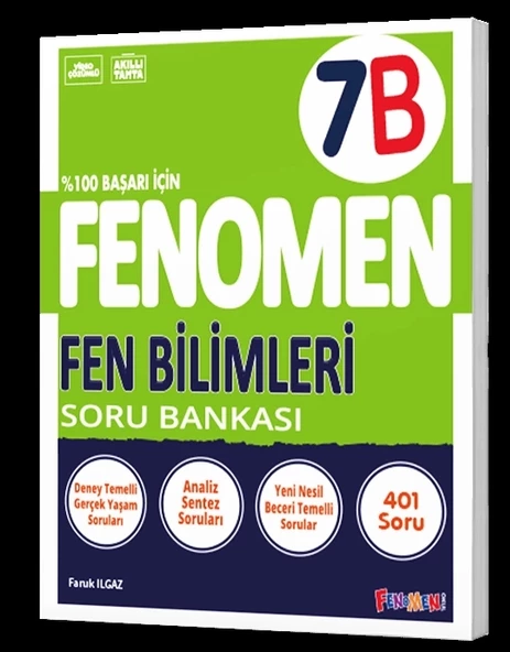 FENOMEN YAYINLARI 7 Fen Bilimleri B Soru Bankası ürün görseli