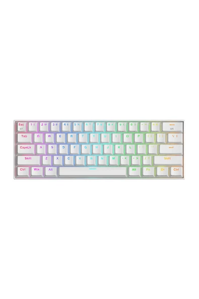 Redragon Draconic K530 PRO Beyaz RGB Brown Switch Kablosuz Mekanik Oyuncu Klavyesi - 3